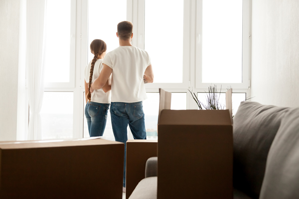 Couple at window